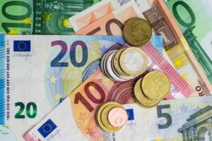 Euro-mynter og sedler